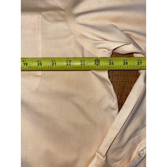 Mens Eddie Bauer Light Peach Wrinkle Resistant Button Down Shirt Size Large Tall - Picture 6 of 7